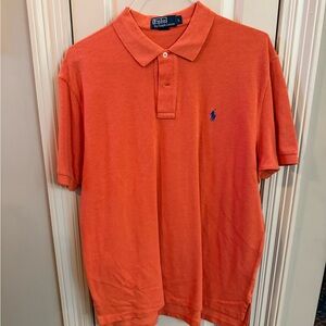Ralph Lauren Men's Bright Orange Polo Shirt